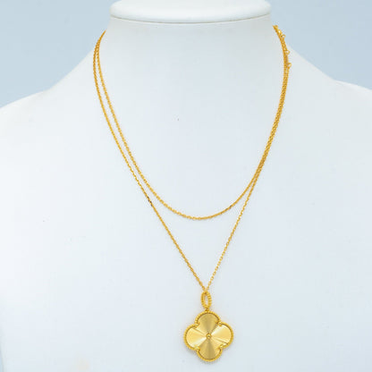 [AuraEcho Jewelry]CLOVER 25MM PEDANT NECKLACE GOLD