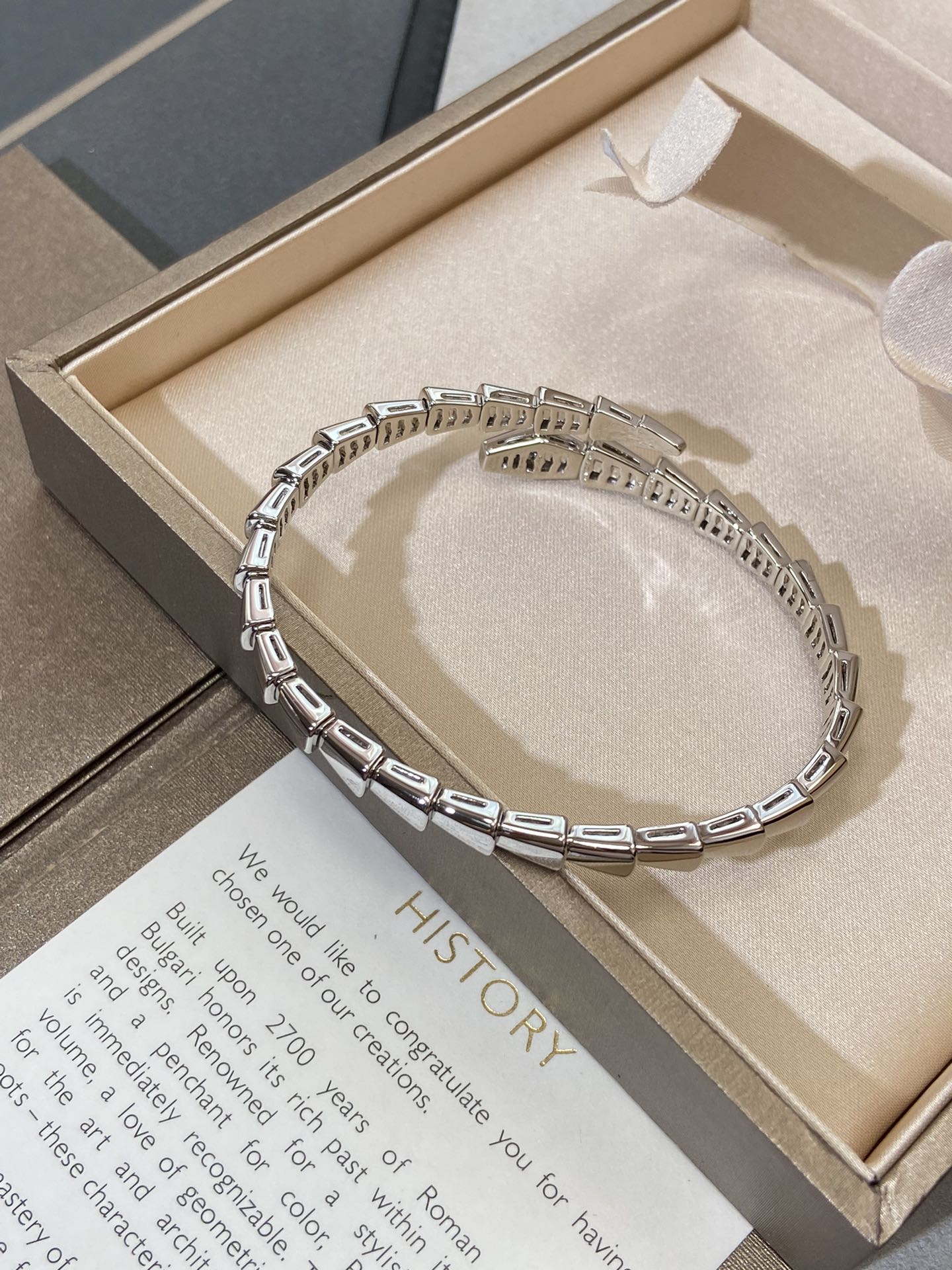 [AuraEcho Jewelry]SERPENTI VIPER SILVER BRACELET